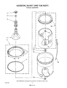 04 - Agitator, Basket, And Tub parts for Whirlpool Washer LA8200XWW0 from AppliancePartsPros.com