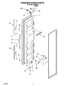07 - Freezer Door Parts parts for Whirlpool Refrigerator IRQ226300 from AppliancePartsPros.com