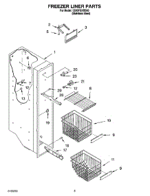 04 - Freezer Liner Parts parts for Whirlpool Refrigerator ID2GFGXRS00 from AppliancePartsPros.com