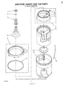 04 - Agitator, Basket And Tub parts for Whirlpool Washer LA6000XPW1 from AppliancePartsPros.com