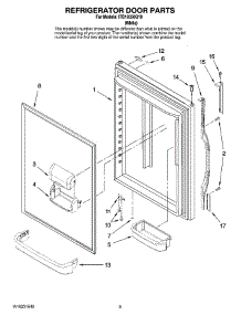 05 - Refrigerator Door Parts parts for Whirlpool Refrigerator ITB19330Q10 from AppliancePartsPros.com