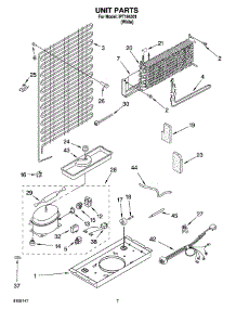 04 - Unit Parts parts for Whirlpool Refrigerator IPT184301 from AppliancePartsPros.com