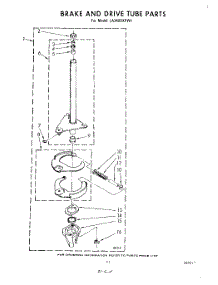 09 - Brake And Drive Tube parts for Whirlpool Washer LA3400XPW1 from AppliancePartsPros.com