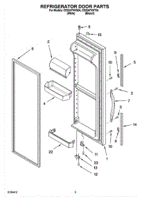 06 - Refrigerator Door Parts parts for Whirlpool Refrigerator CS25AFXKQ04 from AppliancePartsPros.com