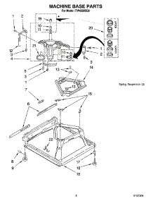 05 - Machine Base Parts parts for Whirlpool Washer ITW4300SQ0 from AppliancePartsPros.com