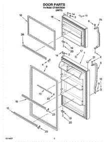 02 - Door Parts parts for Whirlpool Refrigerator CT16SKXSQ00 from AppliancePartsPros.com