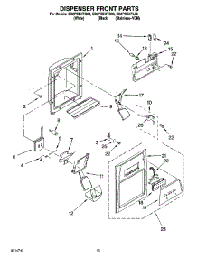 08 - Dispenser Front Parts parts for Whirlpool Refrigerator ED2PBEXTL00 from AppliancePartsPros.com