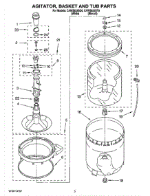 03 - Agitator, Basket And Tub Parts parts for Whirlpool Washer CAWS833ST0 from AppliancePartsPros.com