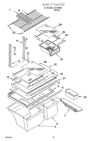 05 - Shelf Parts, Optional Parts parts for Whirlpool Refrigerator IJT195300 from AppliancePartsPros.com