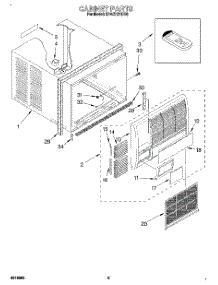 03 - Cabinet parts for Whirlpool Air Conditioner 3PACH21DD0 from AppliancePartsPros.com