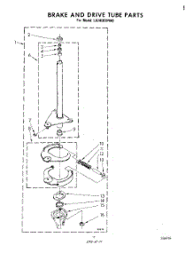 09 - Brake And Drive Tube parts for Whirlpool Washer LA3400XPW0 from AppliancePartsPros.com