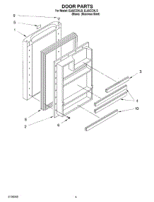 04 - Door parts for Whirlpool Refrigerator EL05CCXLB from AppliancePartsPros.com