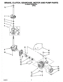 04 - Brake, Clutch, Gearcase, Motor And Pump Parts parts for Whirlpool Washer CAWB527RQ1 from AppliancePartsPros.com