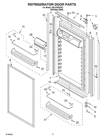 07 - Refrigerator Door parts for Whirlpool Refrigerator KLBP36FKS01 from AppliancePartsPros.com