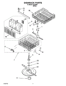 05 - Dishrack Parts parts for Whirlpool Dishwasher IKU35560 from AppliancePartsPros.com