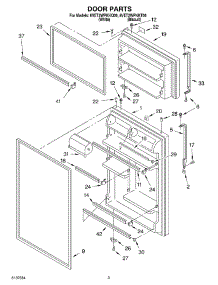 02 - Door parts for Whirlpool Refrigerator 8VET2WPKKQ00 from AppliancePartsPros.com