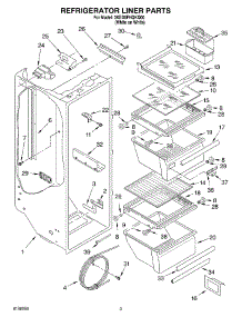 02 - Refrigerator Liner parts for Whirlpool Refrigerator 3KED0FHQKQ00 from AppliancePartsPros.com