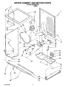 03 - Dryer Cabinet And Motor Parts parts for Maytag Washer Dryer Combo MGT3800TW1 from AppliancePartsPros.com