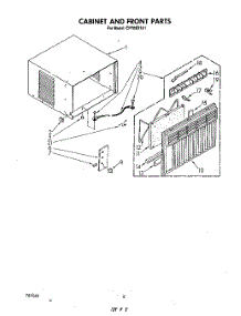 05 - Cabinet And Front parts for Whirlpool Air Conditioner CPT08D1A1 from AppliancePartsPros.com