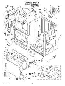 02 - Cabinet Parts parts for Whirlpool Dryer 3XLGR5437KQ3 from AppliancePartsPros.com