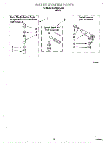 07 - Water System parts for Whirlpool Washer CAWC529JQ0 from AppliancePartsPros.com