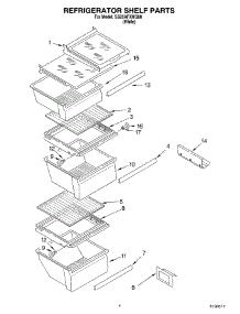 03 - Refrigerator Shelf Parts parts for Whirlpool Refrigerator SS25AFXMQ00 from AppliancePartsPros.com