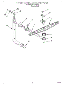 07 - Upper Wash And Rinse parts for Kitchenaid Dishwasher KUDC24SESS4 from AppliancePartsPros.com