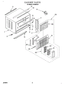 03 - Cabinet parts for Whirlpool Air Conditioner ACQ254XD1 from AppliancePartsPros.com