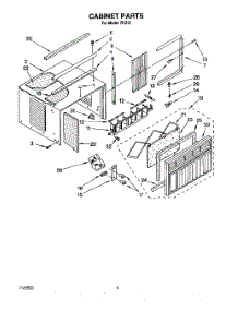 04 - Cabinet parts for Whirlpool Air Conditioner R1212 from AppliancePartsPros.com
