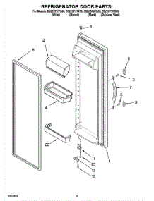 06 - Refrigerator Door Parts parts for Whirlpool Refrigerator CS22CFXTT00 from AppliancePartsPros.com