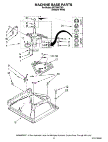 09 - Machine Base Parts parts for Maytag Washer Dryer Combo MET3800TW0 from AppliancePartsPros.com