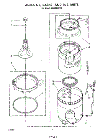 04 - Agitator, Basket And Tub parts for Whirlpool Washer LA5530XPW0 from AppliancePartsPros.com