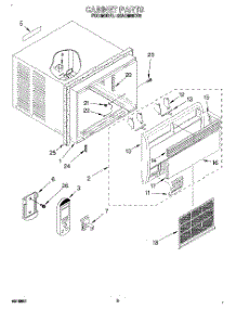 02 - Cabinet parts for Whirlpool Air Conditioner 3XACM09DD3 from AppliancePartsPros.com