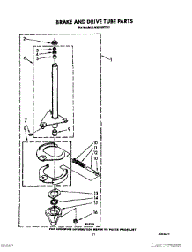 09 - Brake And Tube parts for Whirlpool Washer LA5580XTN1 from AppliancePartsPros.com