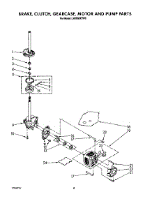 06 - Brake, Clutch, Gearcase, Motor And Pump parts for Whirlpool Washer LA5550XTF0 from AppliancePartsPros.com