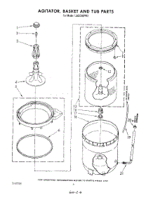 04 - Agitator, Basket And Tub parts for Whirlpool Washer LA6200XPW3 from AppliancePartsPros.com