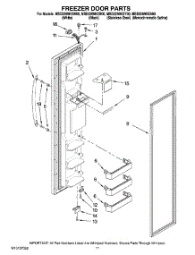 07 - Freezer Door Parts parts for Maytag Refrigerator MSD2269KEA00 from AppliancePartsPros.com