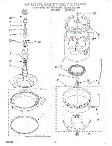 04 - Agitator, Basket And Tub parts for Whirlpool Washer 3LBR5132AN0 from AppliancePartsPros.com
