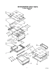 03 - Refrigerator Shelf parts for Whirlpool Refrigerator 3XKGN701000 from AppliancePartsPros.com