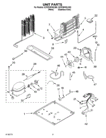 05 - Unit parts for Whirlpool Refrigerator 5GR2SHKXKQ00 from AppliancePartsPros.com