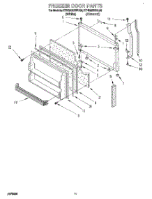 07 - Freezer Door parts for Kitchenaid Refrigerator KTHS20KBWH00 from AppliancePartsPros.com
