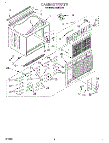 03 - Cabinet parts for Whirlpool Air Conditioner AR2400XA2 from AppliancePartsPros.com