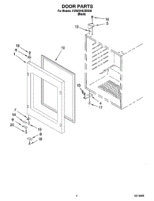 03 - Door Parts parts for Kitchenaid Wine Cooler KUWO24LSBX00 from AppliancePartsPros.com