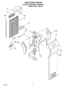 10 - Air Flow parts for Whirlpool Refrigerator CS22AFXKQ04 from AppliancePartsPros.com
