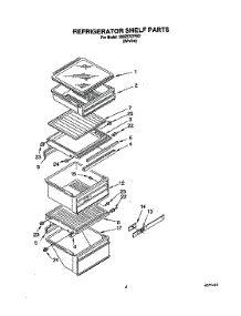 03 - Refrigerator Shelf parts for Whirlpool Refrigerator 3XRZ2727FI01 from AppliancePartsPros.com