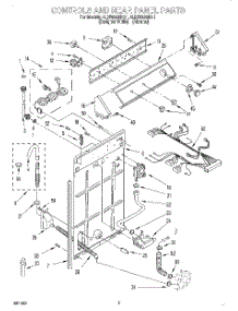 02 - Controls And Rear Panel parts for Whirlpool Washer 4LBR8255DN1 from AppliancePartsPros.com