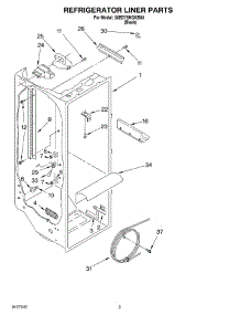02 - Refrigerator Liner parts for Whirlpool Refrigerator 3XED7SHGKB00 from AppliancePartsPros.com