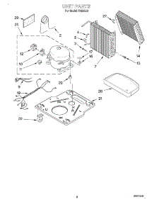 03 - Unit parts for Whirlpool Dehumidifier DH500J0 from AppliancePartsPros.com