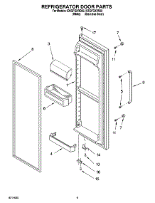 06 - Refrigerator Door Parts parts for Whirlpool Refrigerator ID5GFGXRS02 from AppliancePartsPros.com