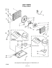02 - Section parts for Whirlpool Air Conditioner AC0052XT0 from AppliancePartsPros.com